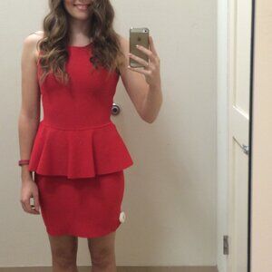 BCBGMaxAzria Peplum Bandage Mini Dress